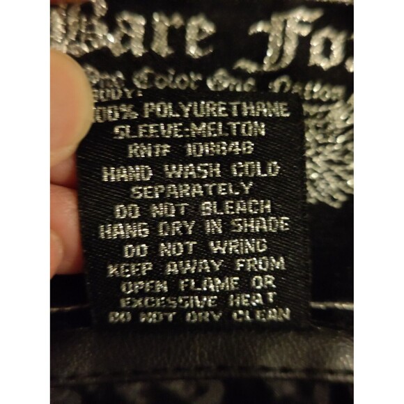 Bare Fox Jacket Men's Extra Large Black Gray Fleece Sleeves Varsity Snap Up 4XL - Picture 15 of 16